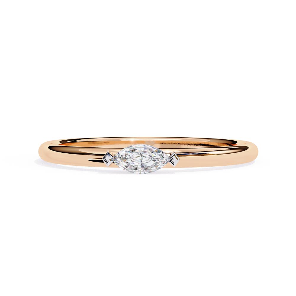 The Silvia Marquise Bar Set Wedding Band