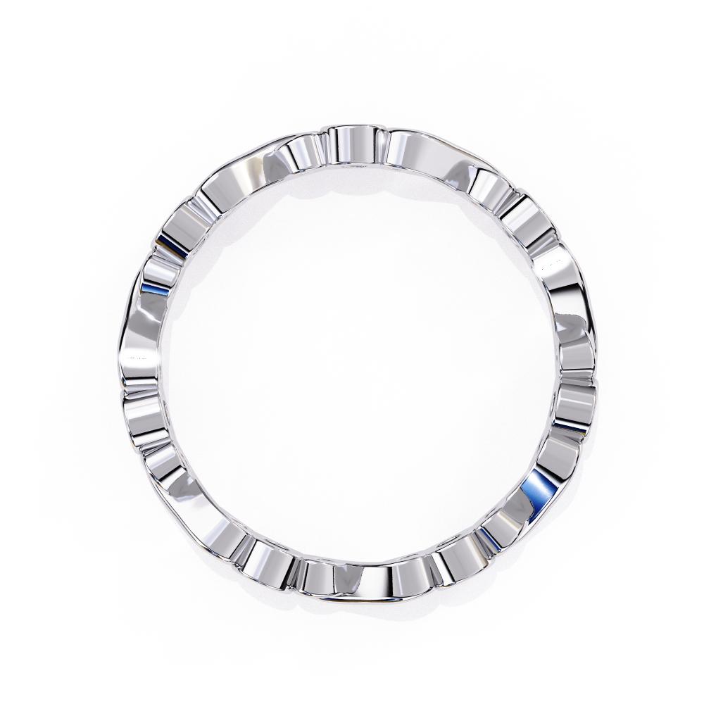 The Huber Round Bezel set With Infinity Style Wedding Band