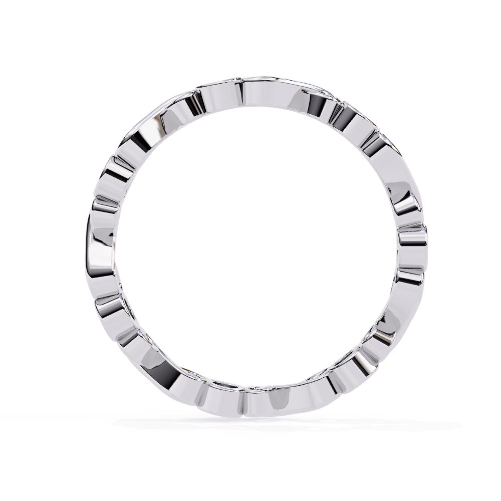 The Huber Round Bezel set With Infinity Style Wedding Band