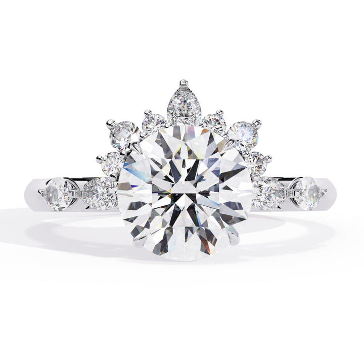 The Devyn Round bottom Cluster Engagement Ring