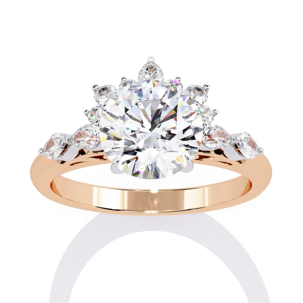 The Devyn Round bottom Cluster Engagement Ring