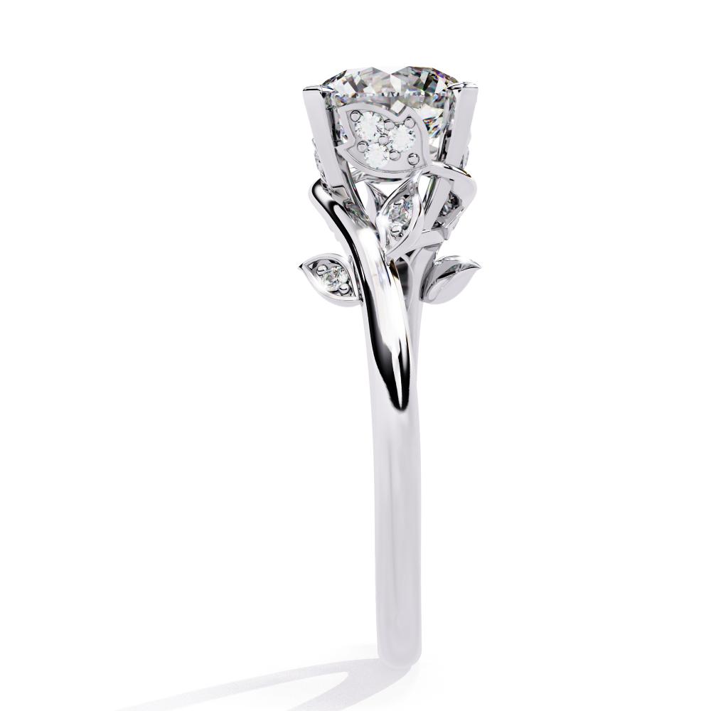 The Ridley Round Floral Vine Engagement Ring