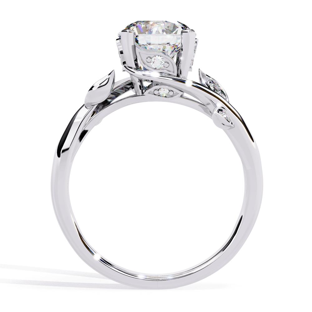 The Ridley Round Floral Vine Engagement Ring