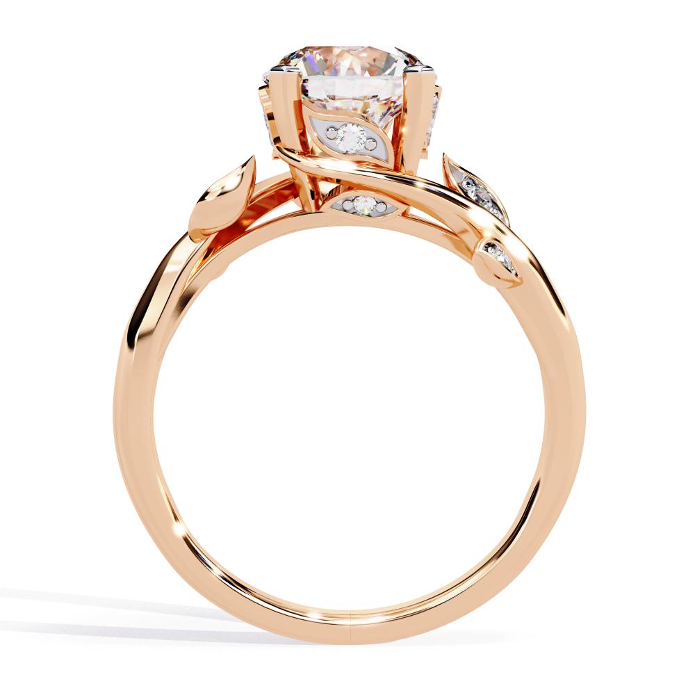 The Ridley Round Floral Vine Engagement Ring