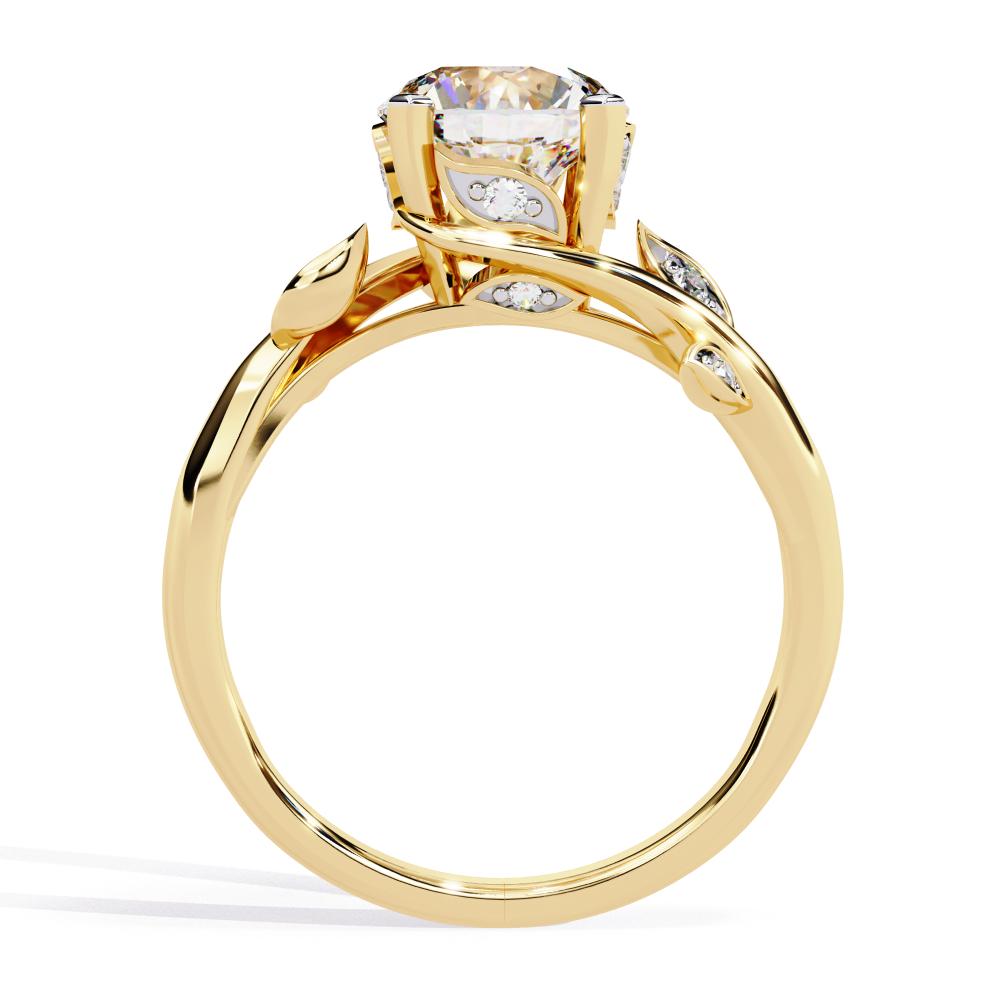 The Ridley Round Floral Vine Engagement Ring