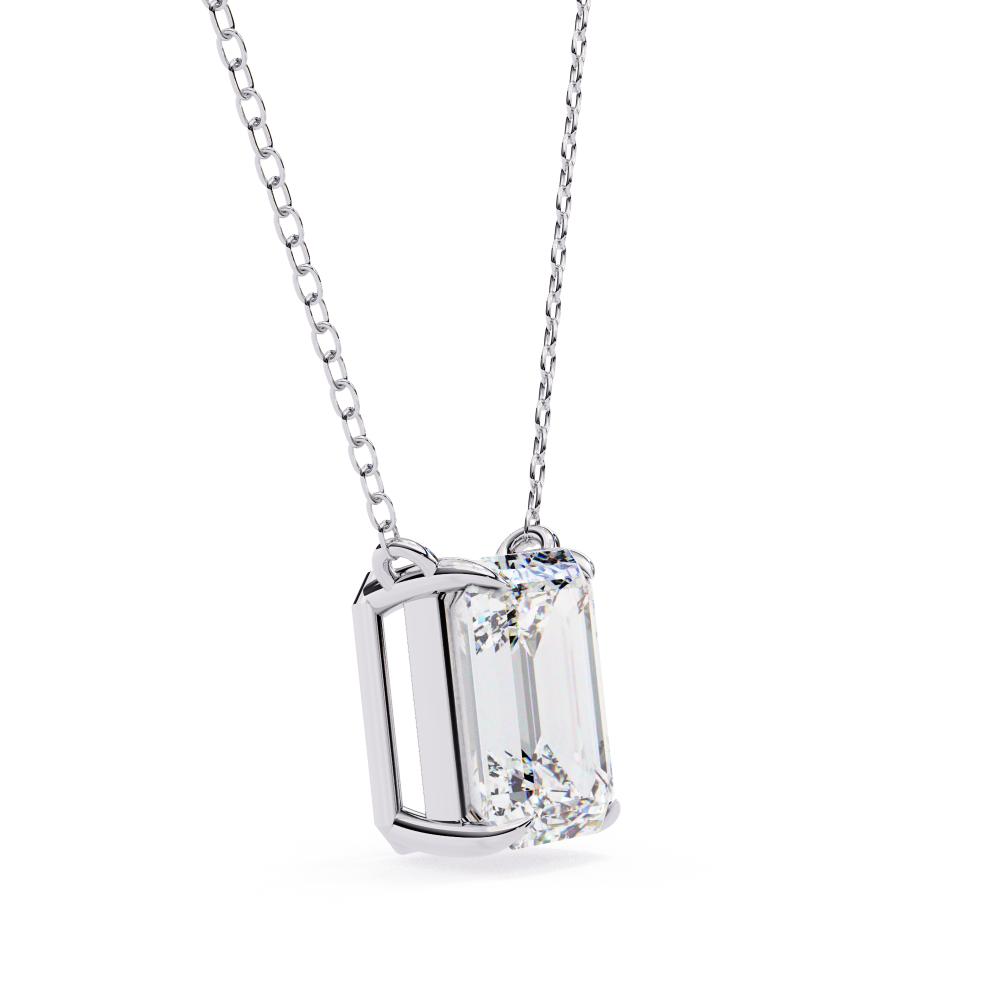 The Ella Emerald Solitaire Pendant With Chain