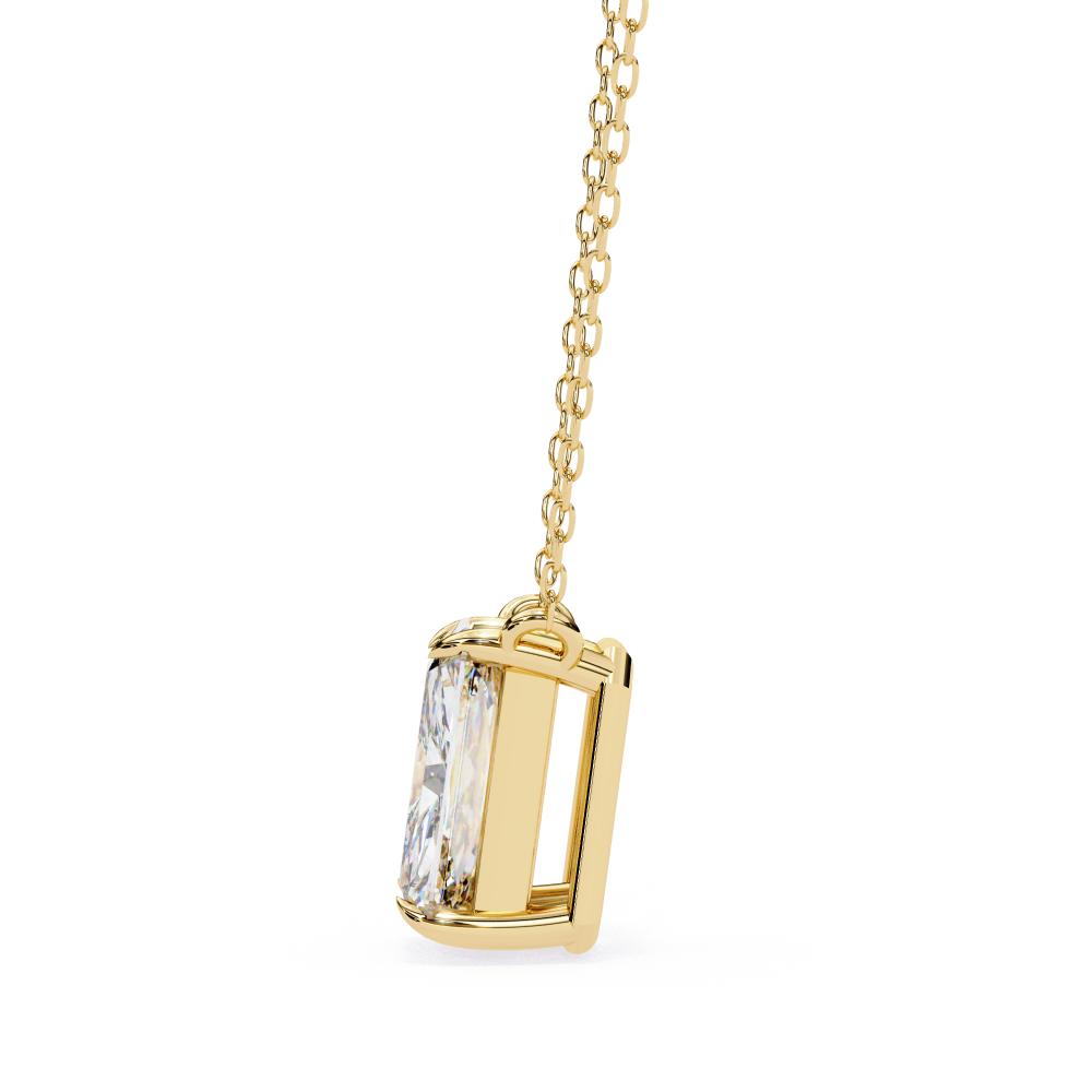 The Ella Emerald Solitaire Pendant With Chain