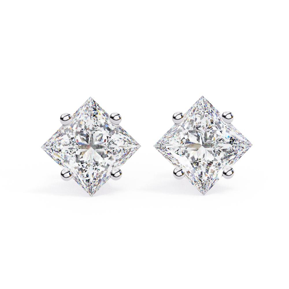 The Paula Princess Solitaire Stud Earrings