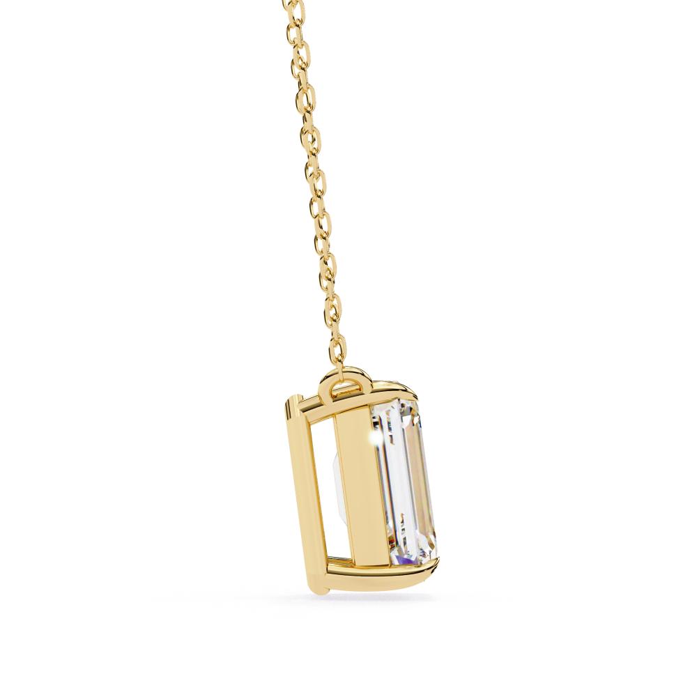 The Ella Emerald Solitaire Pendant With Chain