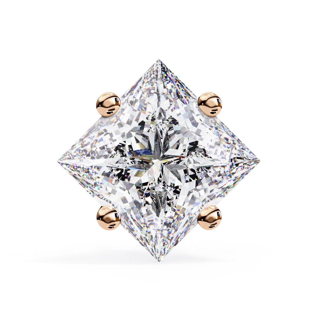 The Paula Princess Solitaire Stud Earrings