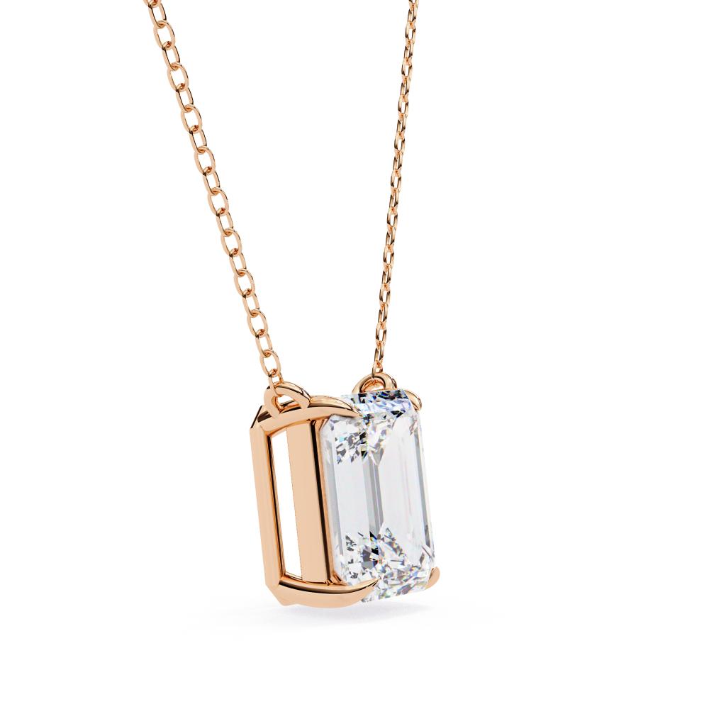 The Ella Emerald Solitaire Pendant With Chain