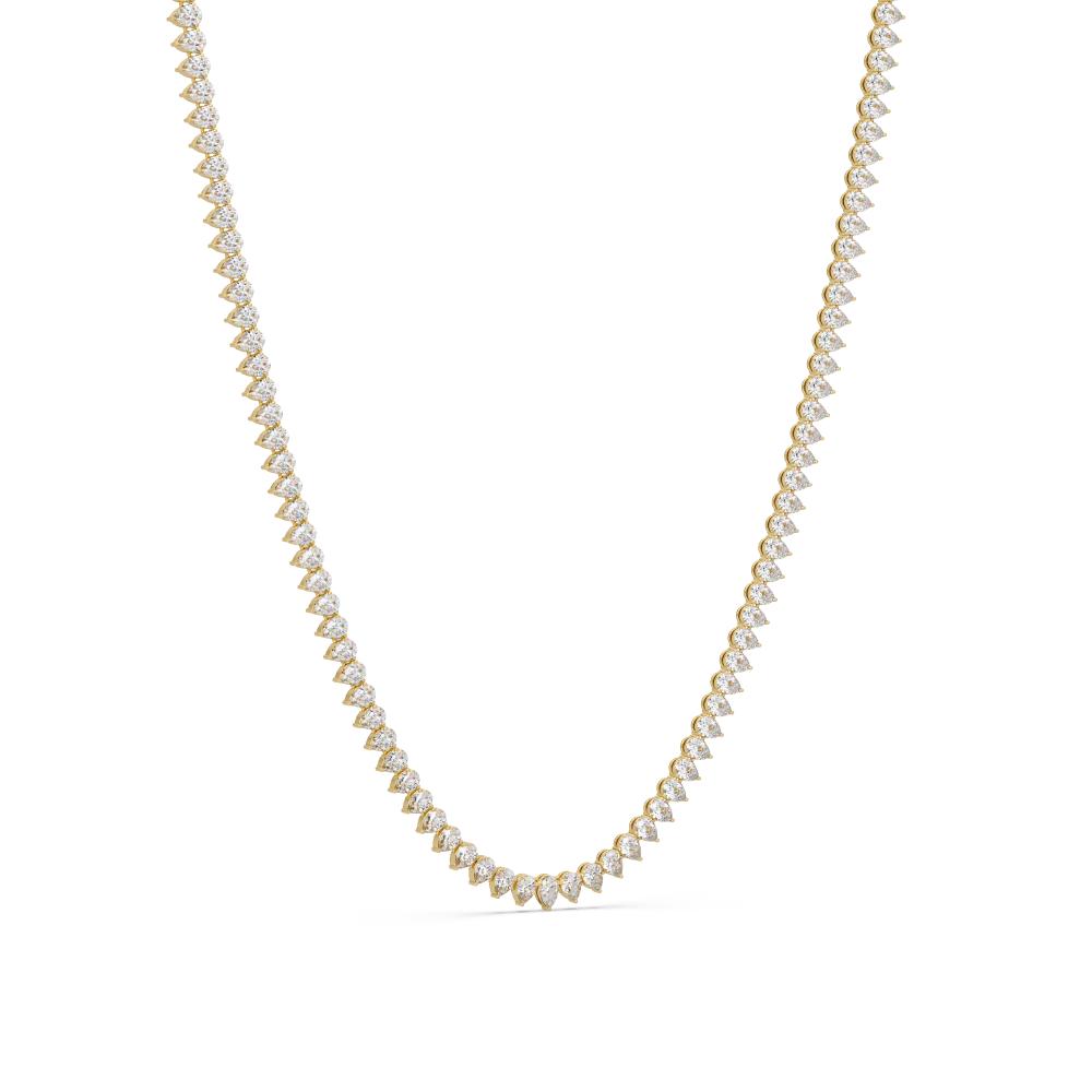 The Daisy Pear Diamond tennis necklace