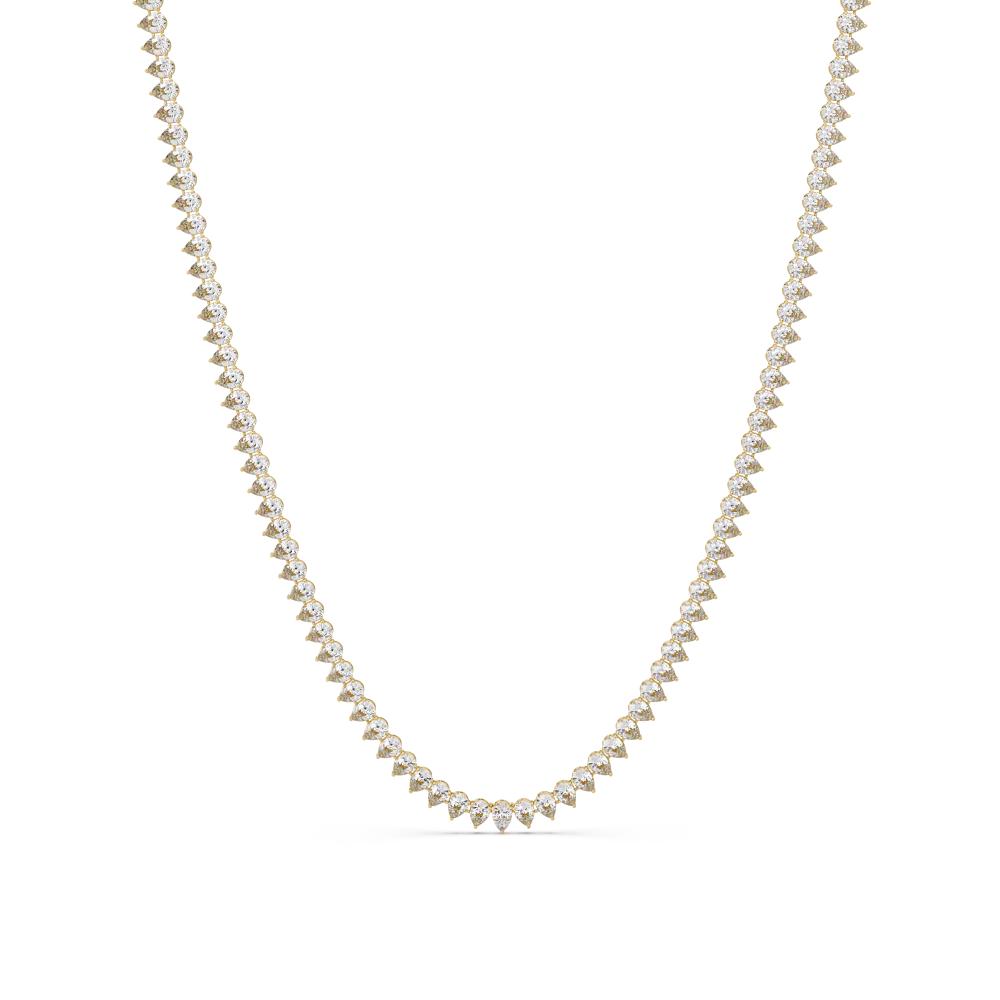 The Daisy Pear Diamond tennis necklace