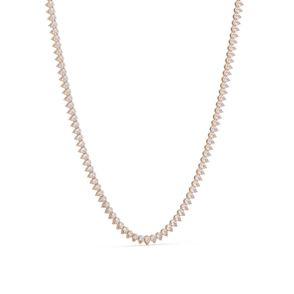The Daisy Pear Diamond tennis necklace