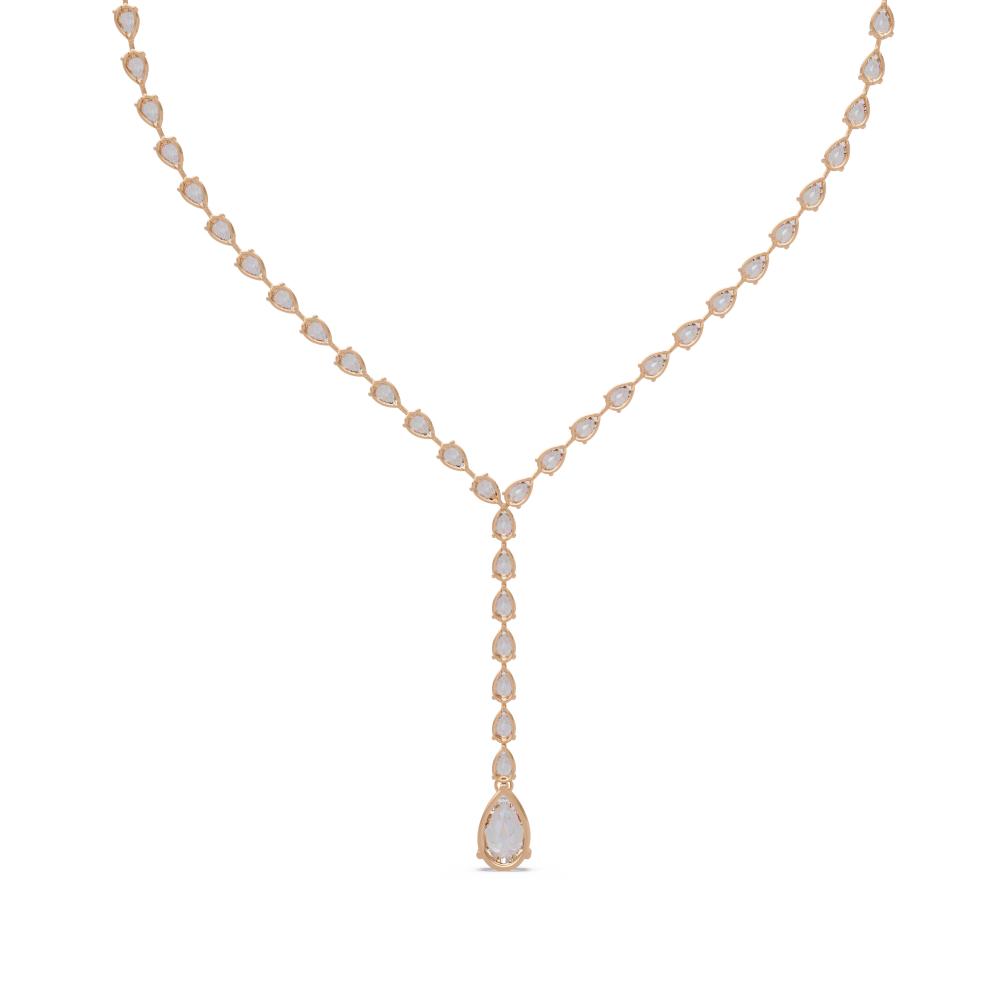 The Mia Pear Dangling Tennis Neckalce