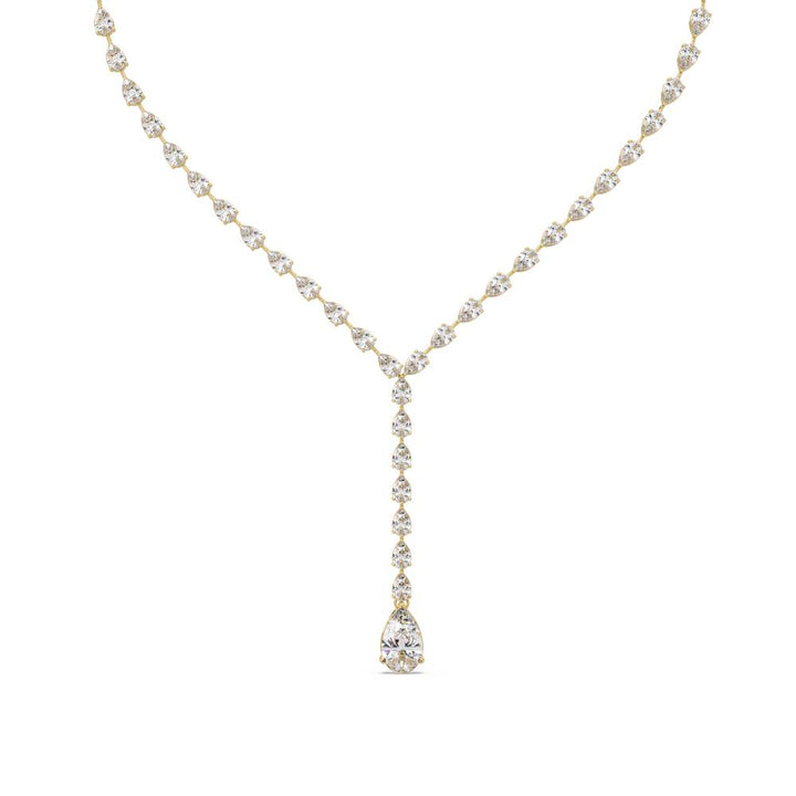 The Mia Pear Dangling Tennis Neckalce
