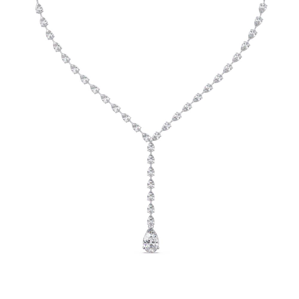 The Mia Pear Dangling Tennis Neckalce