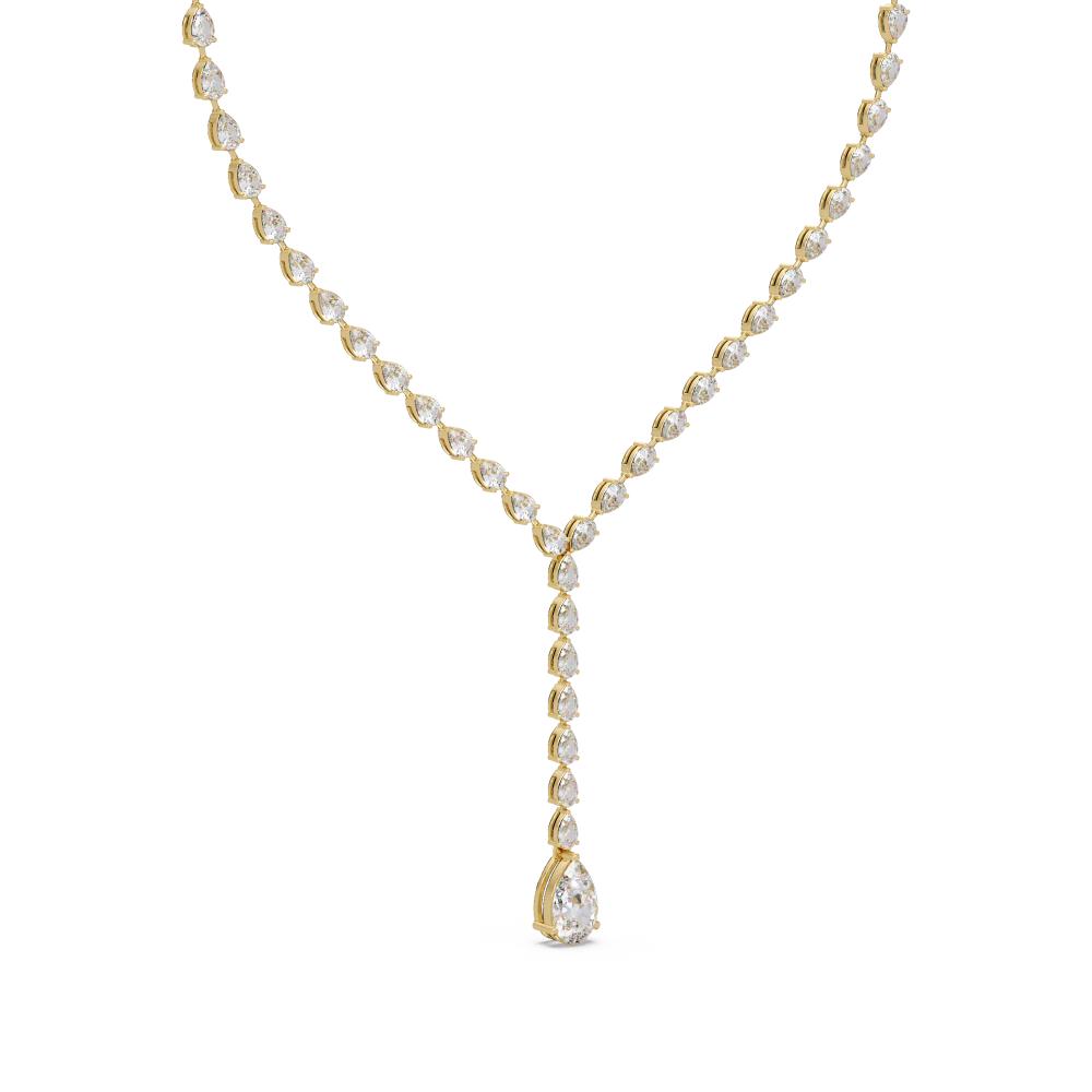The Mia Pear Dangling Tennis Neckalce
