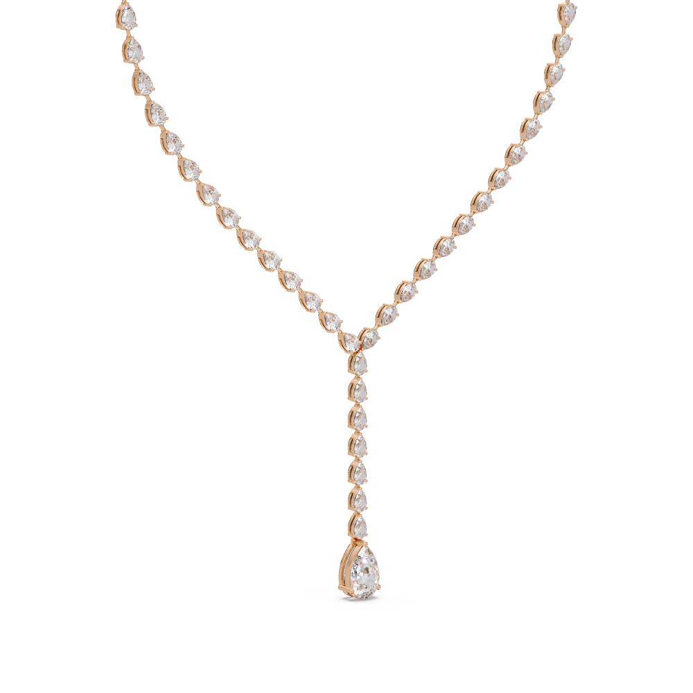The Mia Pear Dangling Tennis Neckalce