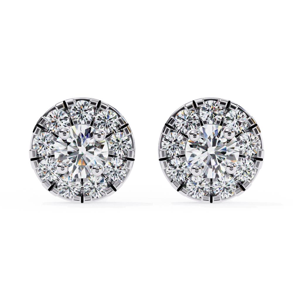 The Alanna Round Halo Style Earrings