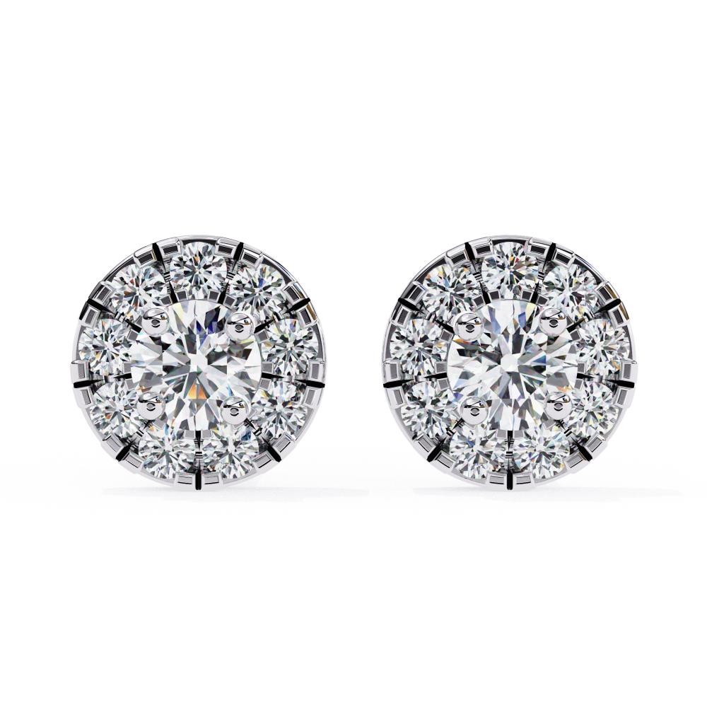 The Alanna Round Halo Style Earrings