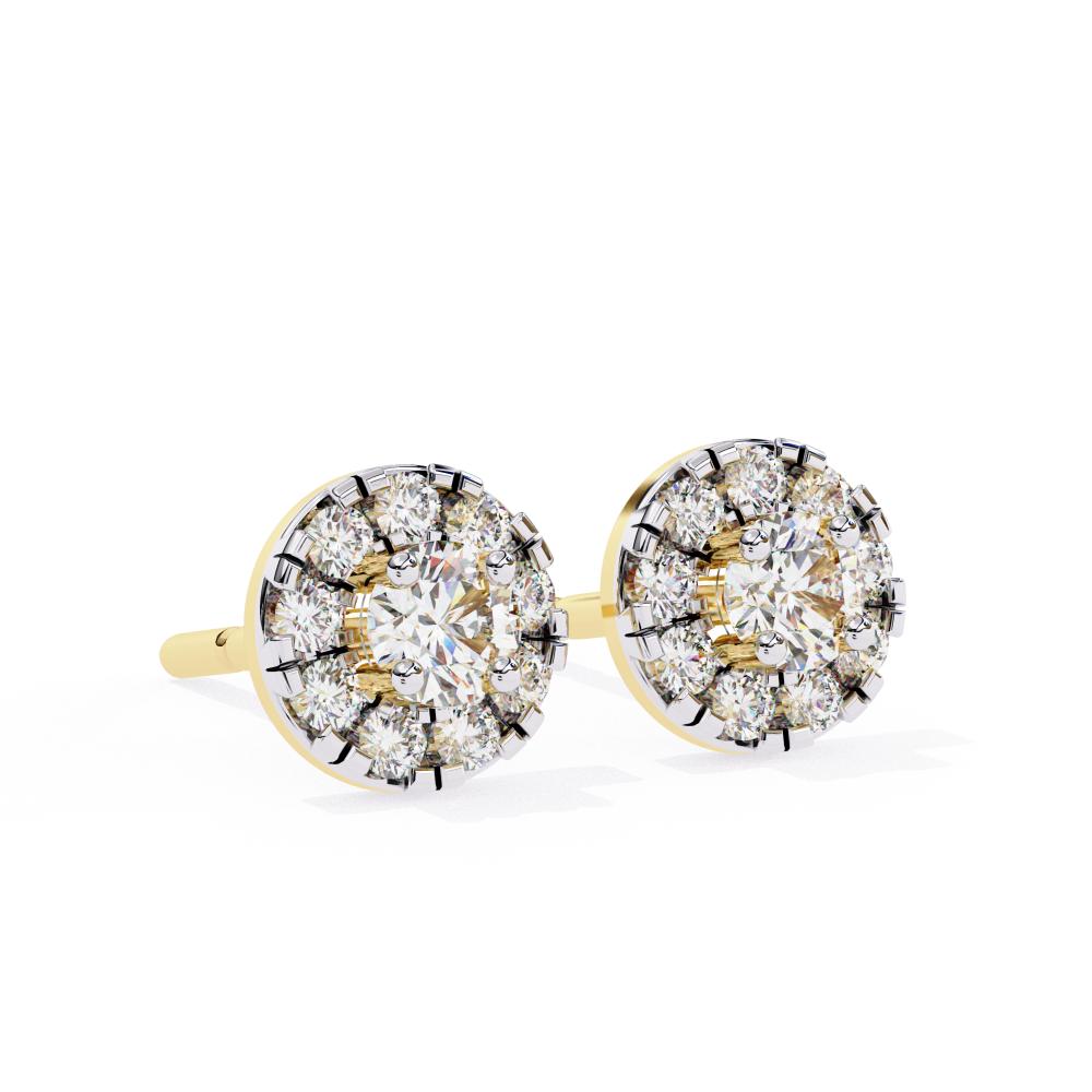 The Alanna Round Halo Style Earrings