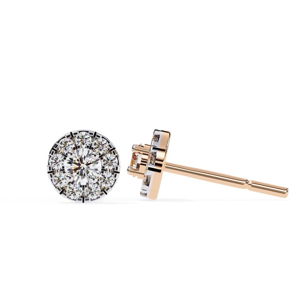 The Alanna Round Halo Style Earrings