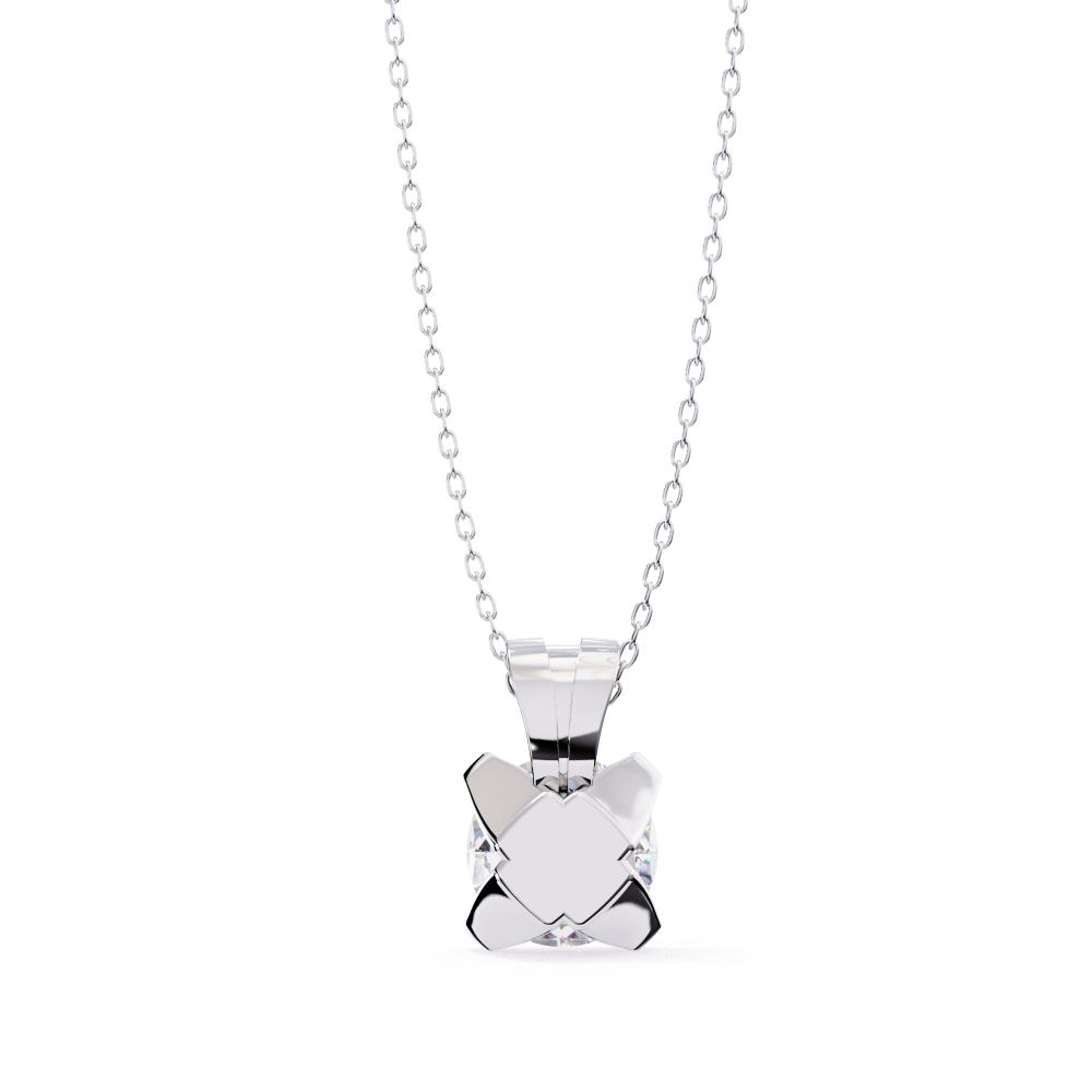 The Sophia Round Solitaire Pendant With Chain