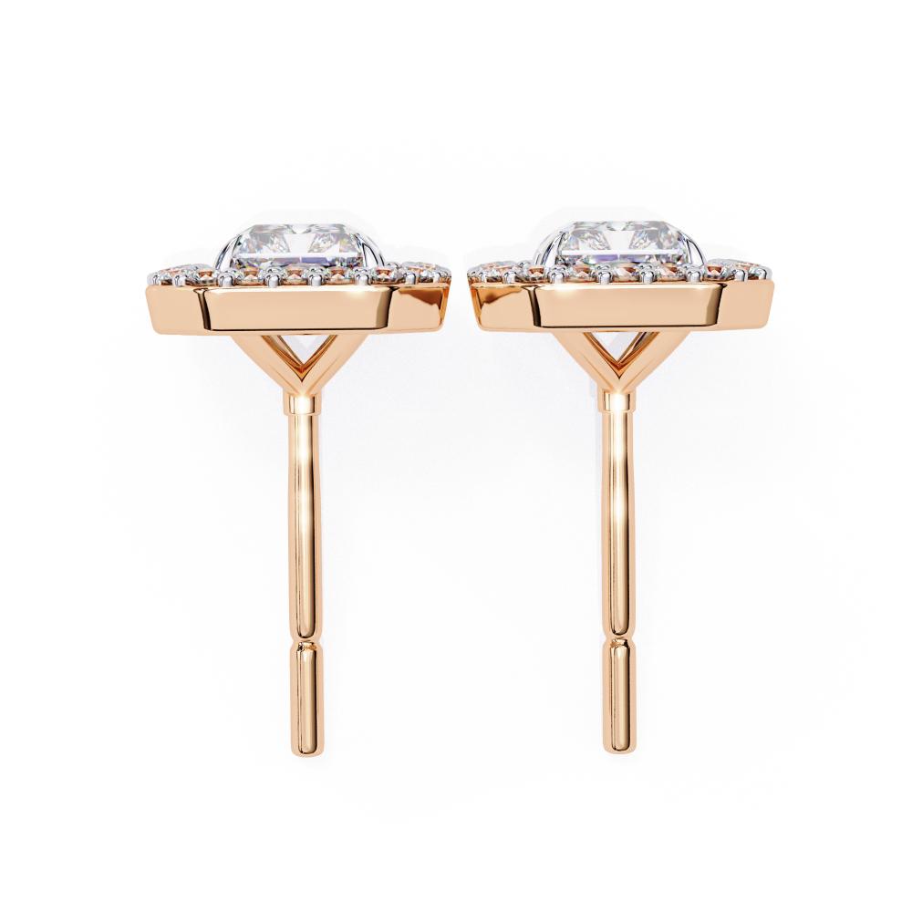 The Elijah Radiant halo Style Stud Earrings