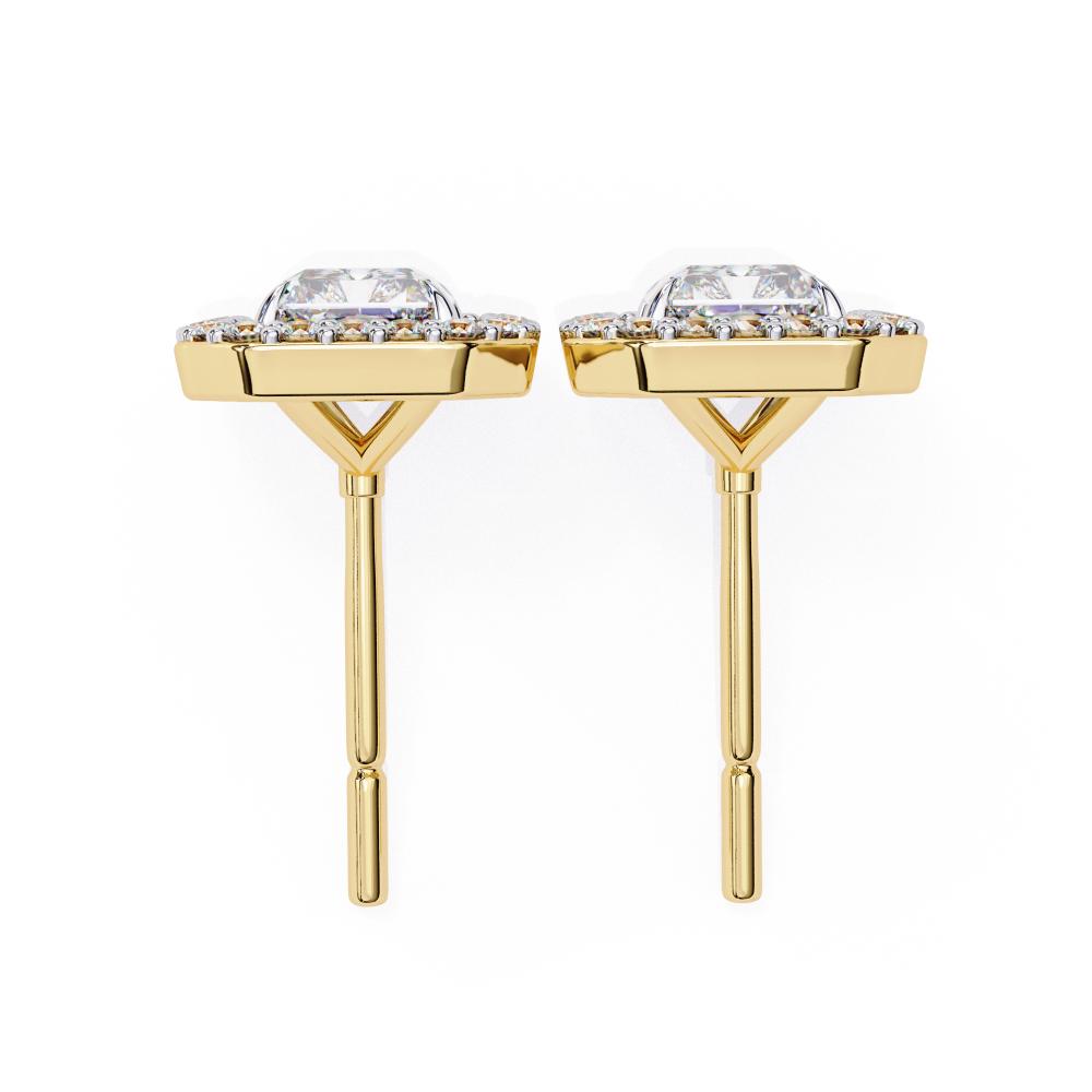 The Elijah Radiant halo Style Stud Earrings