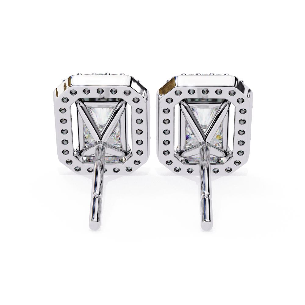 The Elijah Radiant halo Style Stud Earrings