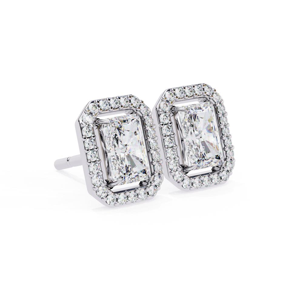 The Elijah Radiant halo Style Stud Earrings