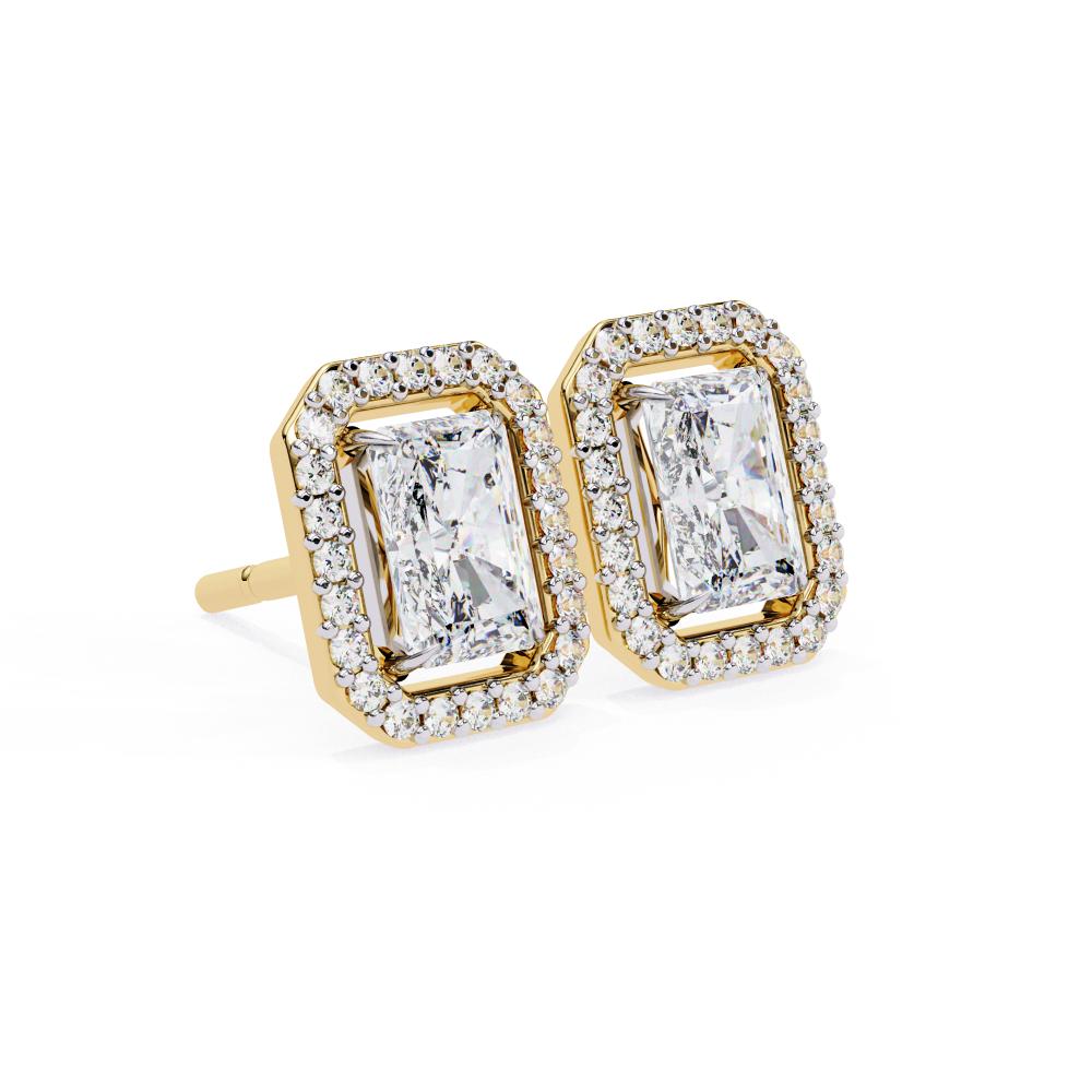 The Elijah Radiant halo Style Stud Earrings