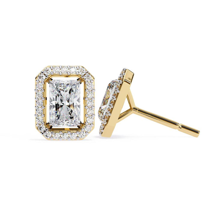 The Elijah Radiant halo Style Stud Earrings