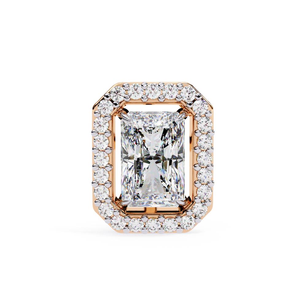 The Elijah Radiant halo Style Stud Earrings