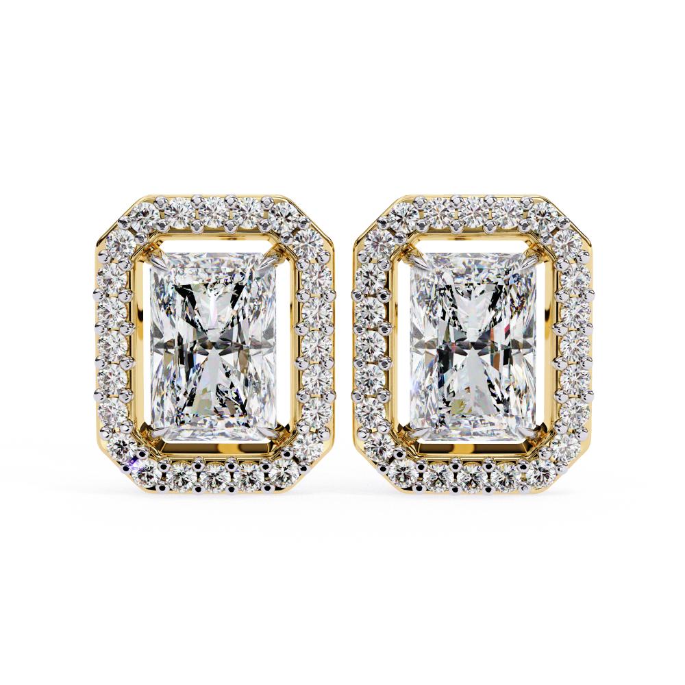 The Elijah Radiant halo Style Stud Earrings