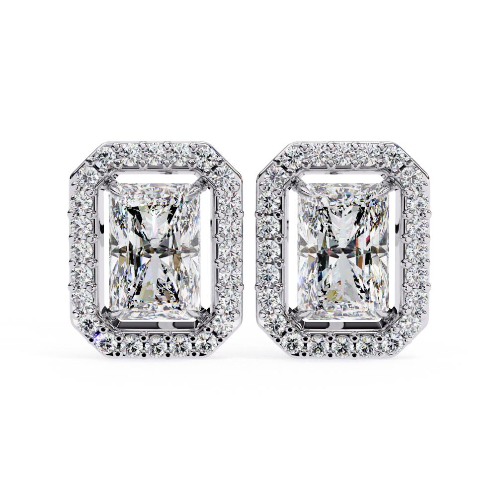The Elijah Radiant halo Style Stud Earrings
