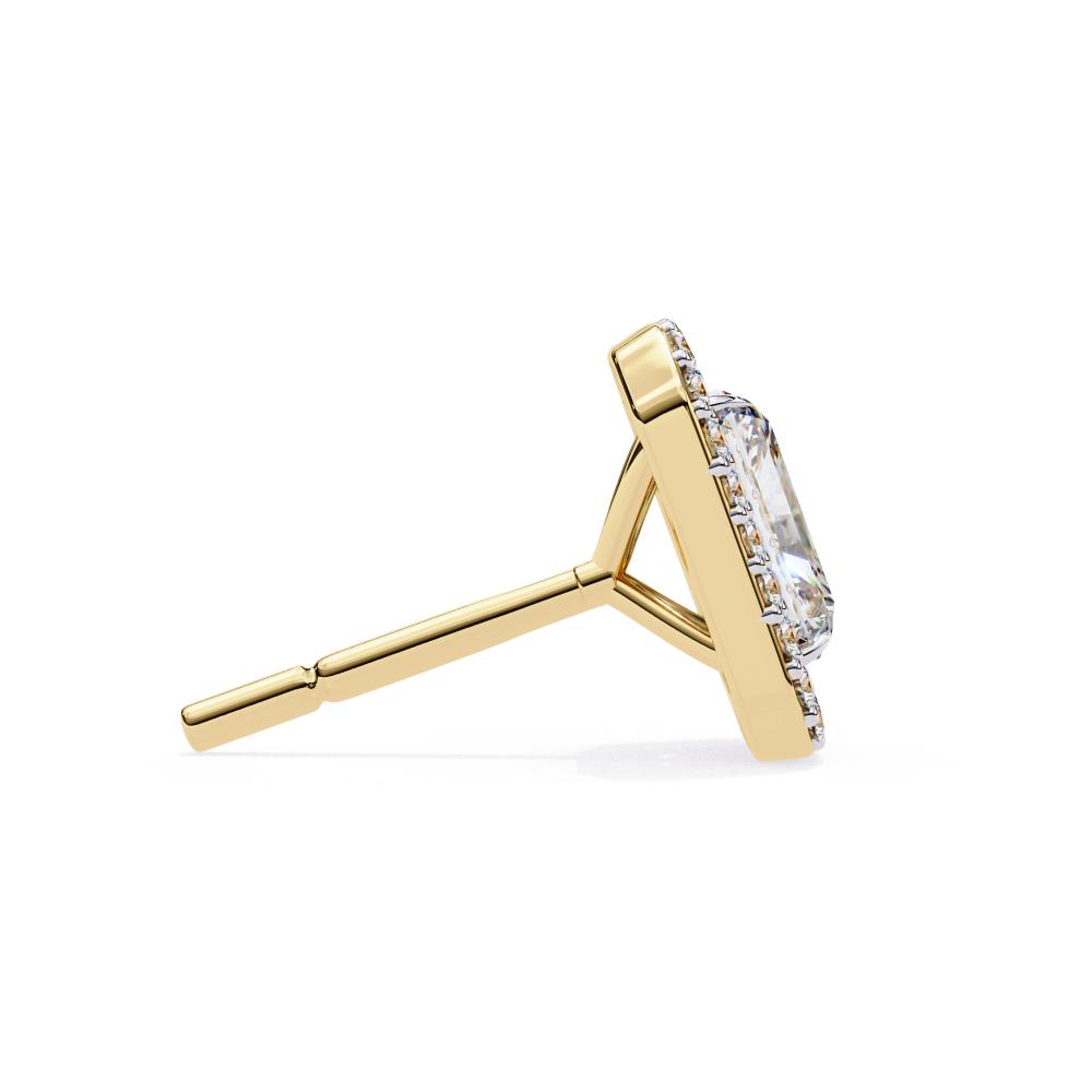 The Elijah Radiant halo Style Stud Earrings