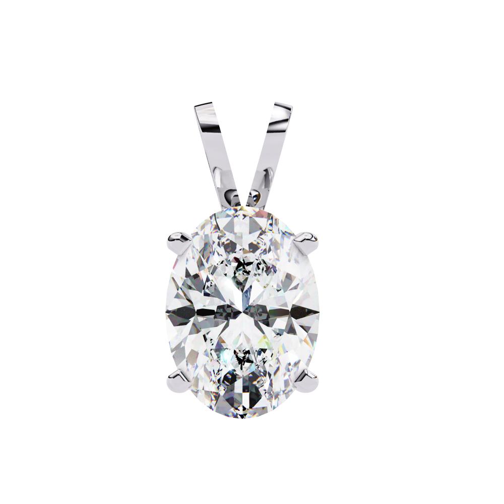 The Sophia Oval Solitaire Pendant With Chain