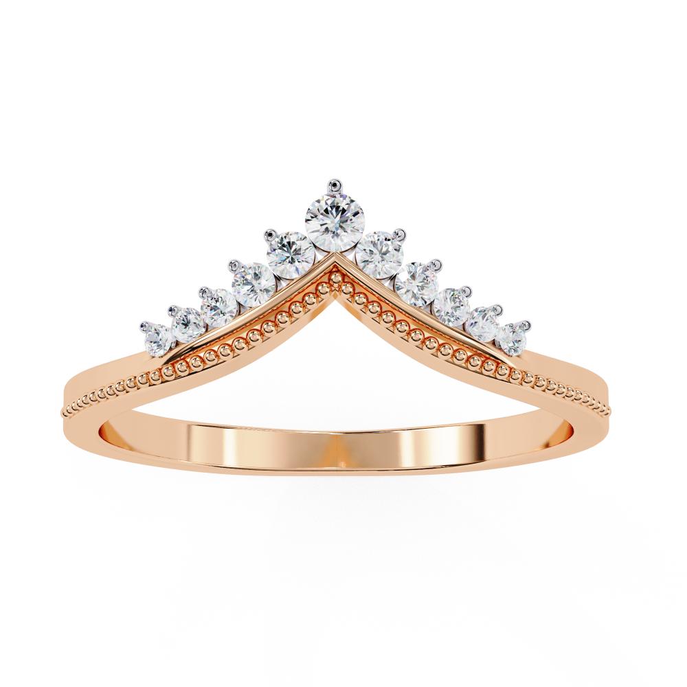 The Martha Round Milgrain Curved Band Wedding Band