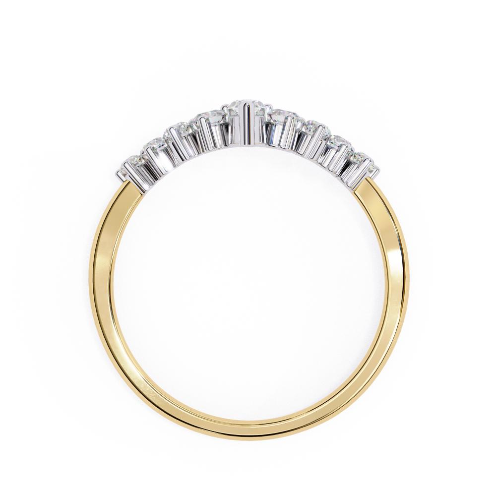 The Meziani  Marquise Round Curved Wedding Band