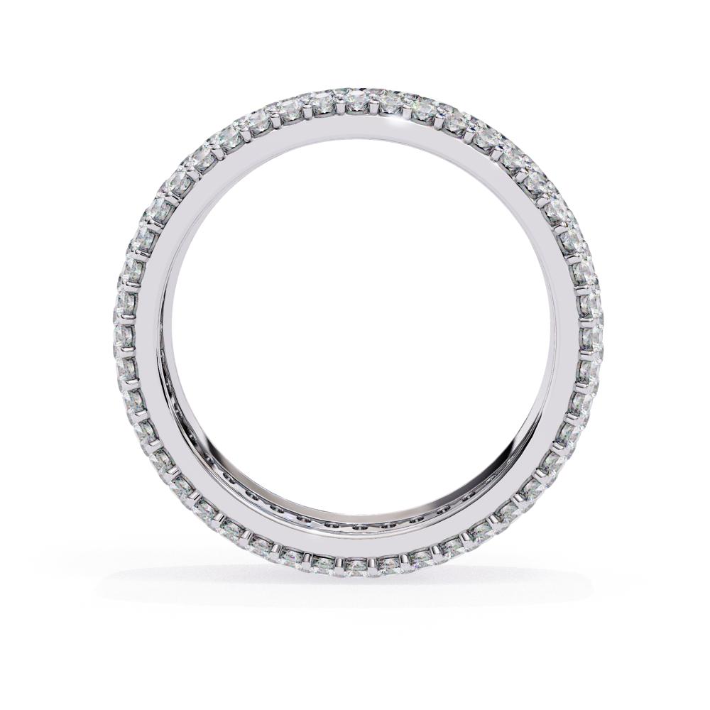 The Aubrie Round Five Row Pave Wedding band