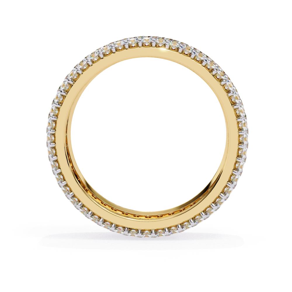 The Aubrie Round Five Row Pave Wedding band