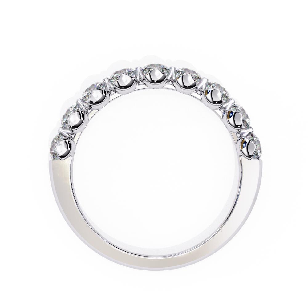 The Zohra Round Shared Prong Set Wedding Band