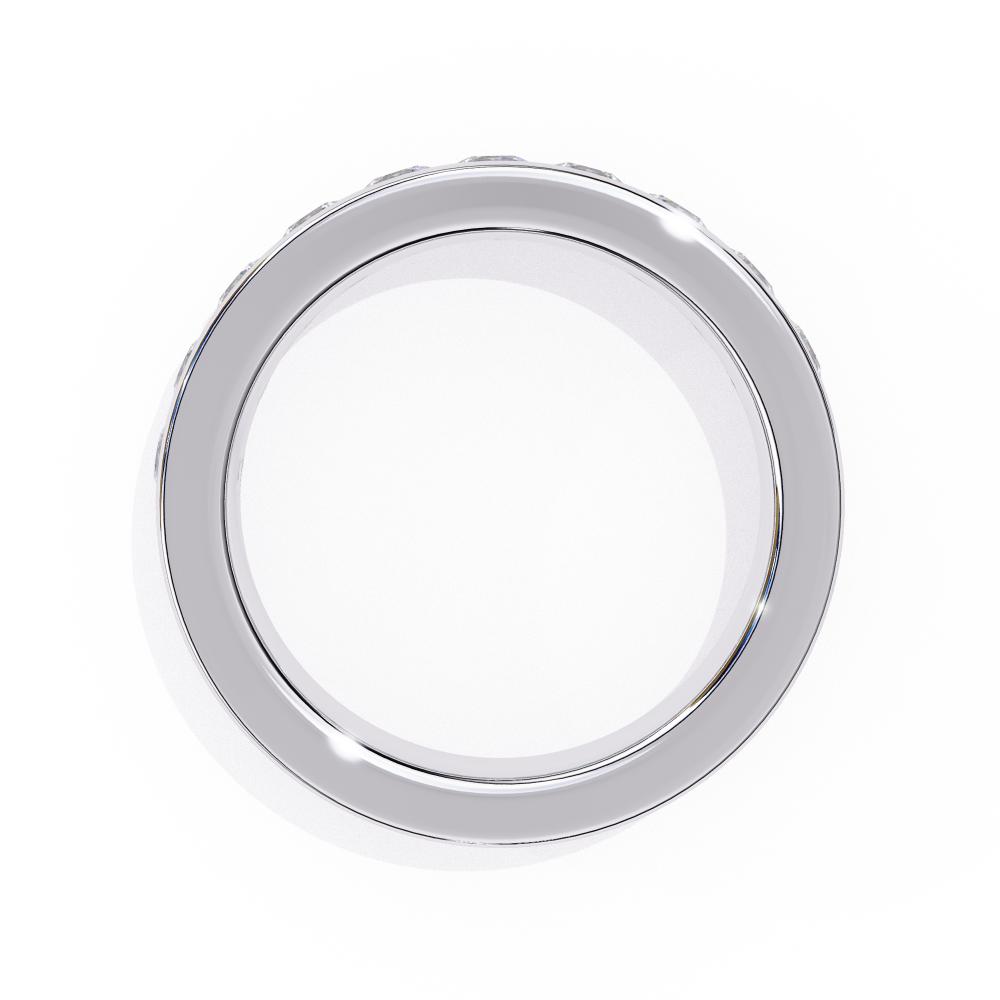 The sanasy Round Channel Set Wedding Band