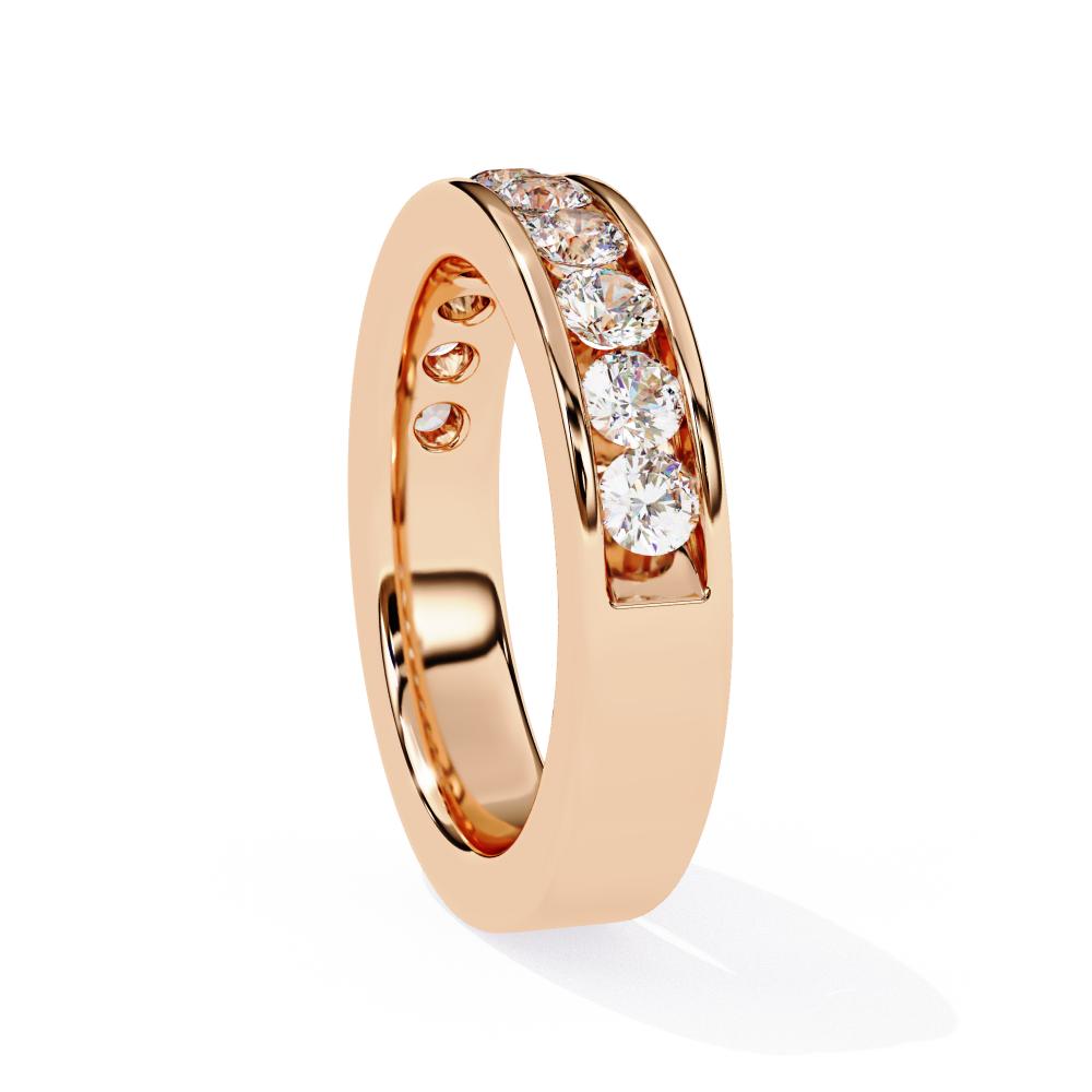 The sanasy Round Channel Set Wedding Band