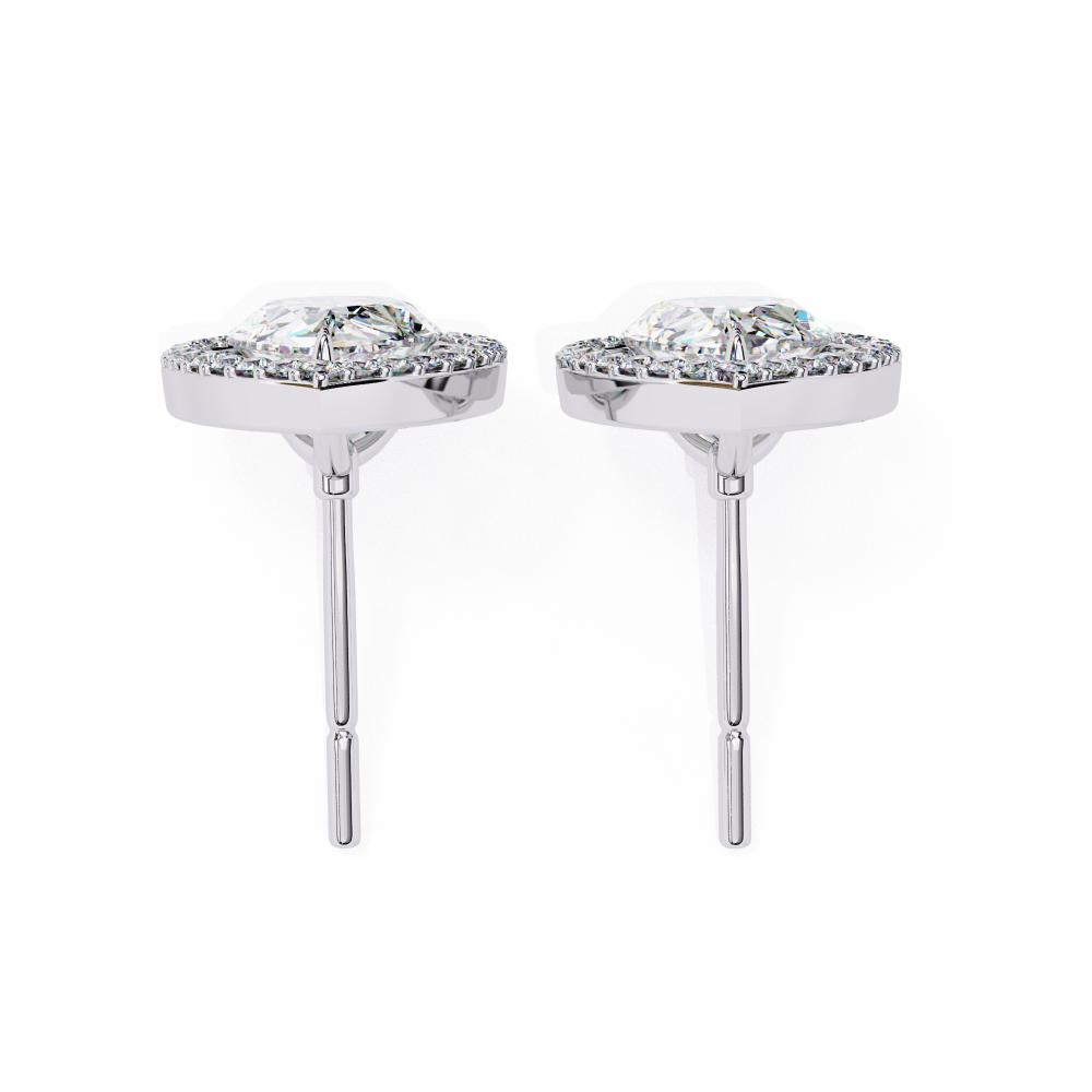 The Elijah Pear Halo Style Stud Earrings