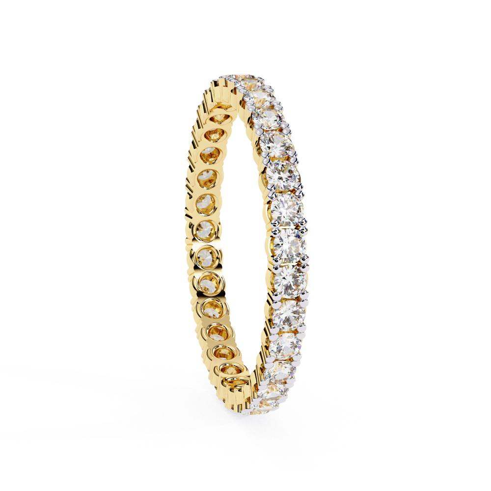 The Napoli Round Shared Prong Full Eternity Wedding Band