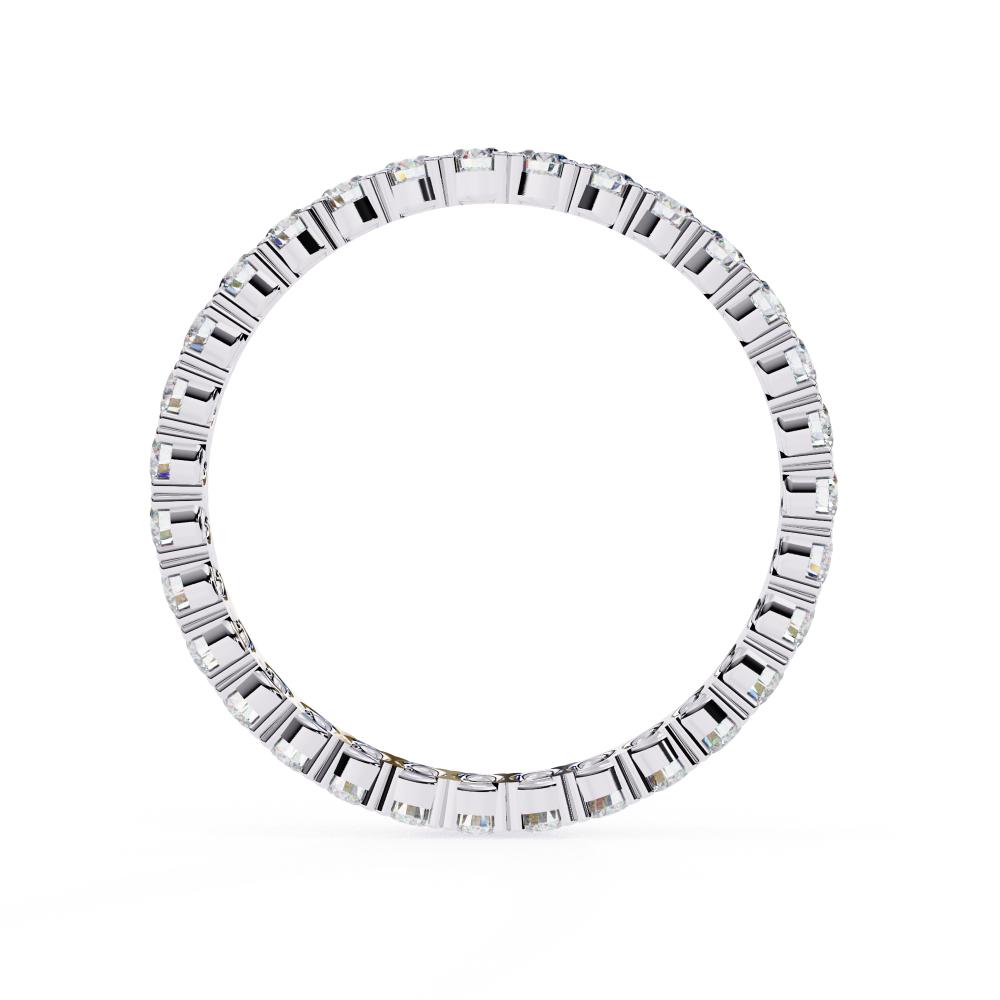 The Napoli Round Shared Prong Full Eternity Wedding Band