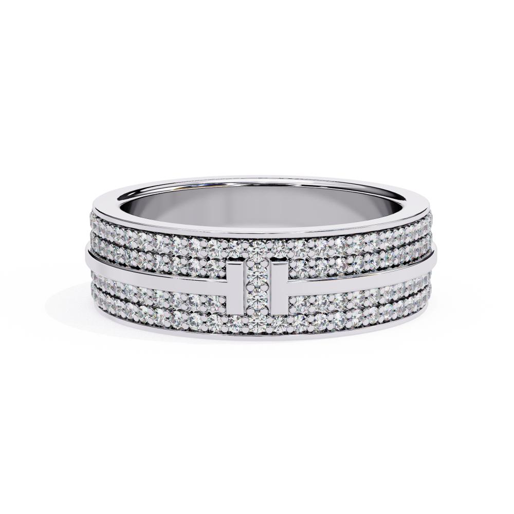 The Morgan Micro Pave Set 5mm Wedding Band